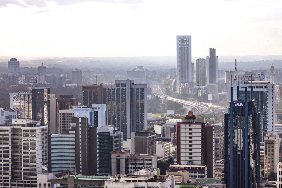 The Nairobi skyline on a clear day